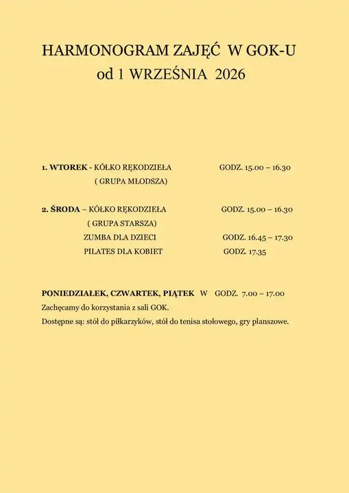 Rękodzieło dla dzieci w GOK Bałigród – start zajęć 1 września