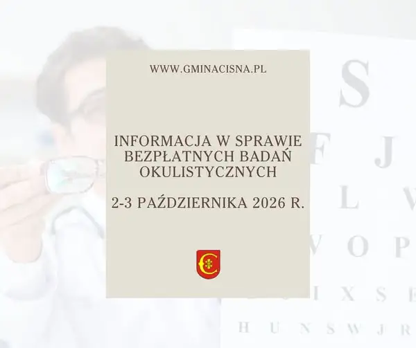 Bezpłatne badania okulistyczne w Gminie Cisna – zapisy trwają