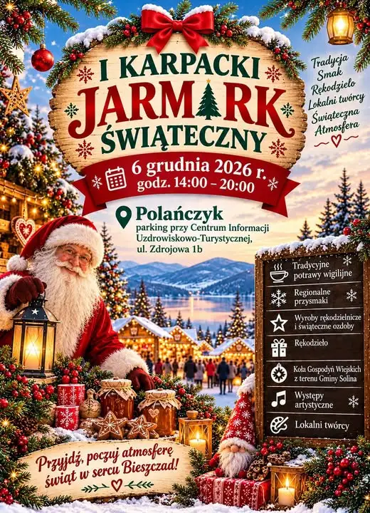 I Karpacki Jarmark Świąteczny w Polańczyku – 6 grudnia 2026