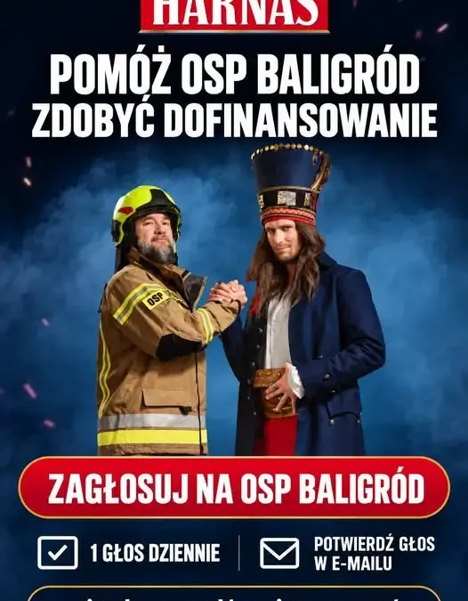 OSP Baligród walczy o dofinansowanie w plebiscycie „Harnaś wspiera OSP”