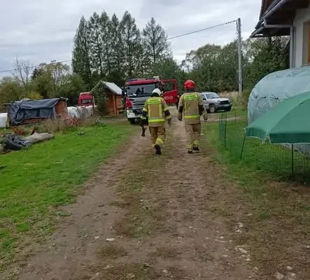 Pożar butli z gazem w Bezmiechowej Górnej — interweniowały służby ratownicze