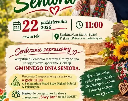 Gminny Dzień Seniora w Solinie – już jutro!