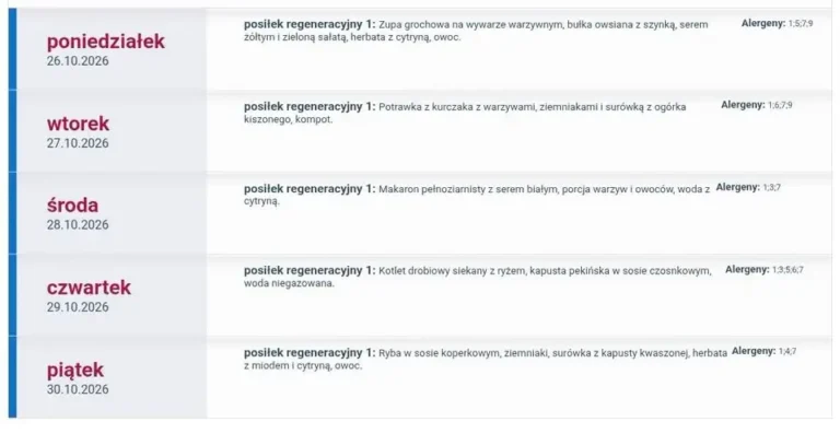 Jadłospis na ostatni tydzień października 2026 – co w menu?