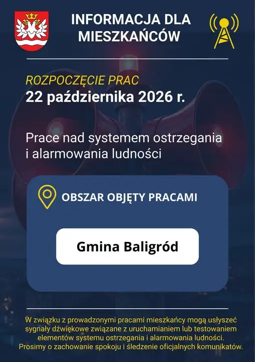 Baligród: rusza budowa systemu ostrzegania i alarmowania mieszkańców