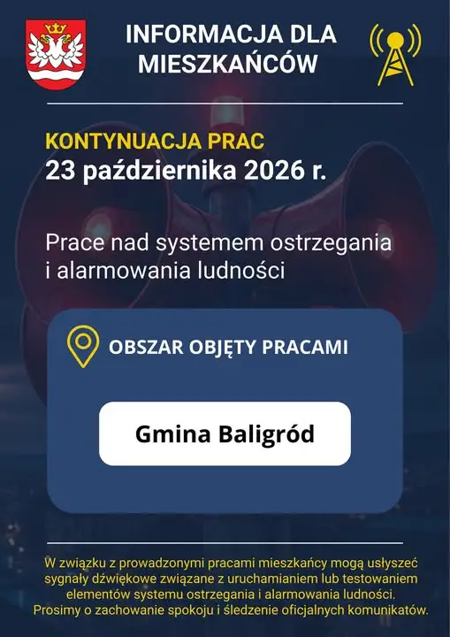 Baligród wdraża system ostrzegania ludności – prace trwają