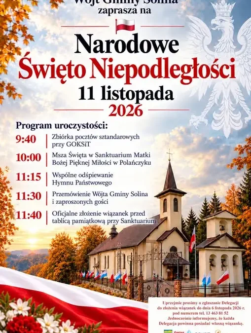 11 listopada w Polańczyku – program obchodów Święta Niepodległości w Gminie Solina