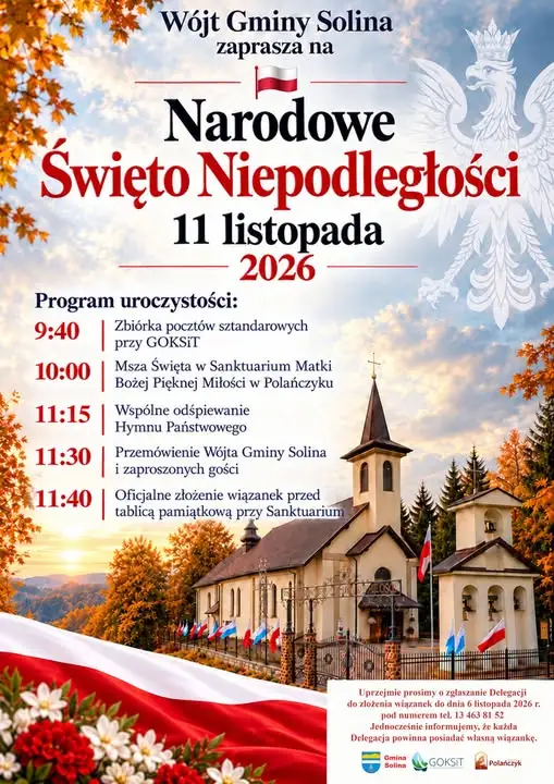 11 listopada w Polańczyku – program obchodów Święta Niepodległości w Gminie Solina