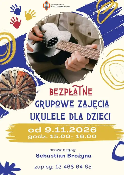 Grupowe zajęcia gry na ukulele dla dzieci w Cisnej – zapisy trwają